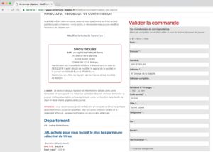 Exemple d'annonce légale d'augmentation du capital d'une SARL département 93